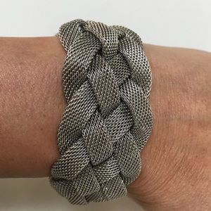 Silver woven bracelet